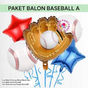 Paket Balon BOLA BASEBALL A / Dekorasi Ulang Tahun BOLA BASEBALL