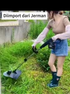 Lmported Electric Lawn Mower From Germany Small Rechargeable Lithium Battery Lawn Mower Orchard Lawn Mower Brushless Induction Motor Enhanced 9-inch Lawn Mower