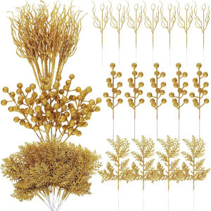 10 Cành Quả Giả Bằng Xốp Nhũ Hình Lá Thông Dùng Trang Trí Cây Thông Noel Đồ Trang Trí Nhà Cửa Tự Làm Đồ Trang Trí Giáng Sinh