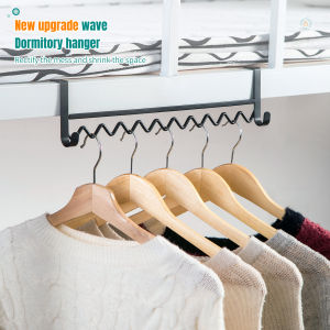 ชั้นแขวนที่เก็บเสื้อผ้าข้างเตียงรูปคลื่นความคิดสร้างสรรค์ชั้นเก็บของกระเป๋าเสื้อผ้าแบบแขวนสำหรับบ้านหอพักนักศึกษา ชุดเครื่องประดับหรือเครื่องที่ดีที่สุดของคุณ