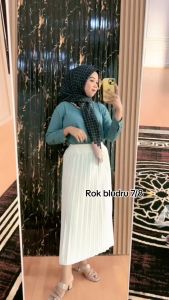 Rok Plisket Bludru Velvet Import Premium Panjang Wanita Dewasa Korean Style Terbaru / Rok Wanita
