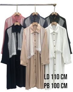 Atasan Tunik wanita brukat rayon twill premium| Tunik brokat|ootdfanisa|Fnt001