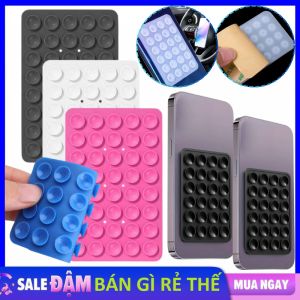 Miếng Silicon Hít Điện Thoại Gắn Tường Chống Trượt Siêu Dính - Cốc Hút Tấm Đệm Silicon Hút Cố Định Điện Thoại / Tấm Hút Cao Su Dán Tường Sẵn Keo