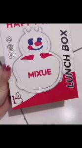 KOTAK MAKAN MIXUE 1 SET 2 SEKAT FREE SENDOK & BOX