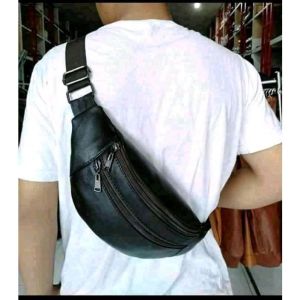 Waistbag Pria Kulit  Model Terbaru Anti Air Anti Api New Elegant