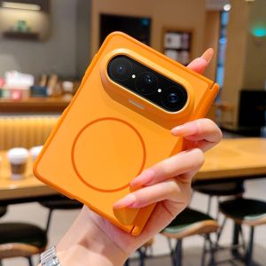 Ốp Điện Thoại Huawei Pura X Max Mate XT Ultimate X7 X6 X5 X3 Chống Sốc Hỗ Trợ Sạc Không Dây Chất Liệu Mờ Từ Tính Bản Lề Chắc Chắn