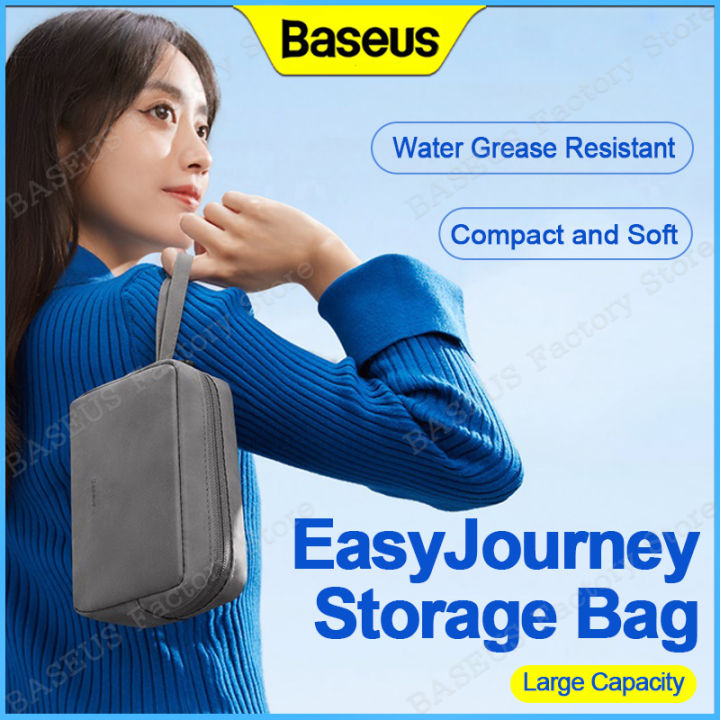 Baseus หูฟังแบบมีสาย,กล่องหนังเก็บของกระเป๋าเครื่องสำอางกระเป๋าเก็บของ ...