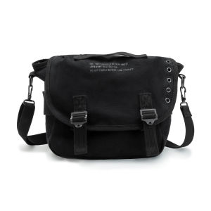American Retro M1961 Canvas Crossbody Bag Handheld Motorcycle Waist Difference Bag Mens Commuter Bag Casual Pure Color