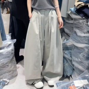Shalldoer | Summer New Style Set for Plus Size Gray Short Sleeve Top Wide Leg Pants