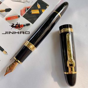 1 ชิ้น JINHAO 159 การออกแบบคลาสสิกเงิน Trim การประดิษฐ์ตัวอักษร Iridium ธุรกิจปากกา Converter