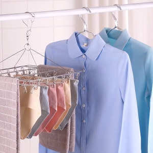 Innohut Stainless Steel Laundry Drying Drip Clips Hanger Windproof Clothes Socks Dryer Hanger