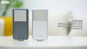 REMAX FCP-30 20000mAh PD45W + QC22.5W PowerBank Type-C Telescopic Cable Power Bank - 3C CERTIFIED