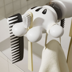 Amoki【Ready in Stock】 Creative Hand Shape Wall Hanging Toothbrush Holder Paste Hooks Home Decor