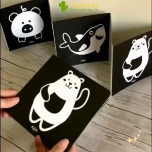 Thẻ gấp ziczac Lalala Baby kích thích thị giác cho trẻ sơ sinh đến 1 tuổi Xương Rồng Nhỏ