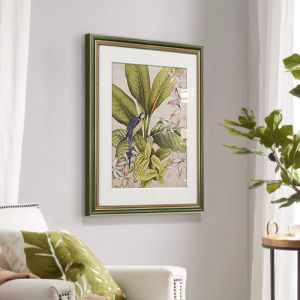 YASISHA | Modern American & French Luxury Decorative Wall Art Flower and Bird Retro Green Painting