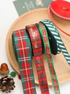 Giáng Sinh Kẻ Caro Ruy Băng Cho Bó Hoa Gói Quà Ngày Lễ Bao Bì Buộc Dây Hoa Nghệ Thuật Cửa Hàng Hoa Tiếp Liệu Vàng Dập