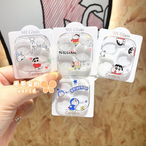 13/14/15/16Promax Full Cover Integrated Cartoon Character Blue Fat Fellow Back Lens Protection Film Transparent Tempered Glass