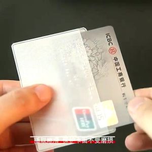 Premium Card Protector Scratch Resistant Dust & Moisture Protection Durable & Reusable SOEZ PVC IC Card Cover Bank Card Cover Membership Card Cover Touch And Go Cover Document Holder