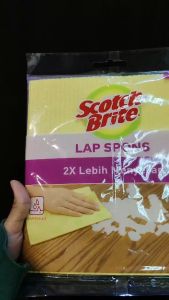 Lap Spons Scotch Brite Sponge Cloth 2x Lebih Menyerap