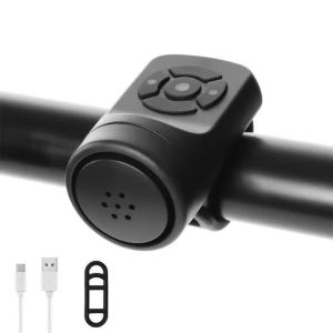 Bicycle Horn Electric Bike Bell 120DB Waterproof Bike Horn USB Rechargeable MTB Road Cycling Bicycle Alarm Horn Bike Accessories