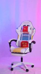 RabbitPunkยี่ห้อ เก้าอี้เกมมิ่ง Mecha คุณภาพอัพเกรด เป็นที่นอนได้ มีการรับประกัน 5 ปี ที่เท้าแขนเชื่อมโยง ผ่อนชำระ
