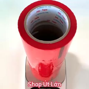 Băng keo màu đỏ OPP rộng 6cm dài 75 mét lõi giấy 3mm 1 cây 5 cuộn giá tại xưởng