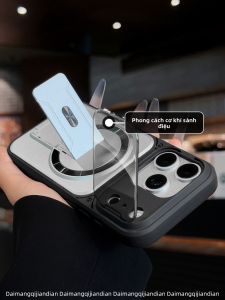 DAIMANG | Ốp Lưng Điện Thoại Gấp Sang Trọng Bạc Chất Liệu Mới Nhám Từ Tính