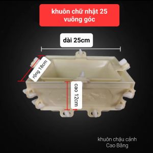 khuôn đúc chậu cảnh mini bonsai chữ nhật 25