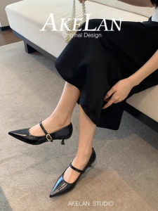 Elegant Pointed Toe Mary Jane Shoes with Thin Heels for Women Comfortable Low Heel Commute Shoes Gentle Evening Breeze Style
