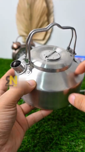 Teko Camping 1 Liter Kettle Camping Teapot Stainless Steel 304 Two Handle CLS