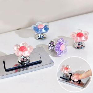 Flower Shape Toilet Press Button Long Nail Protector For Women Tank Push Switch Toilet Bath Room Water Press Flush Button