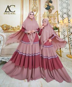 SALE... (20) ACO ATIKA SET  Baju Gamis Syari Couple/Sarimbit/Serimbit Ibu dan Anak Atika Couple By AC Original.  Nazra Sha