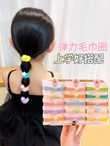 ยางรัดผมสตรีที่มีแรงยืดหยุ่นสูง ไม่ทำลายผม รัดผมหางม้า รัดผมทรงลูกบอล สีลูกกวาด รัดผมรูปหัวใจ ดาว เครื่องประดับผมสำหรับเด็กผู้หญิง
