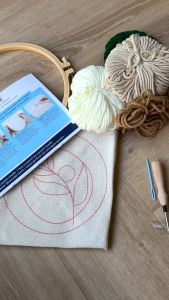 [พร้อมส่งจากไทย] FiguredArt ชุดปักไหมพรม Punch Needle - กิ่งดอกไม้บาน