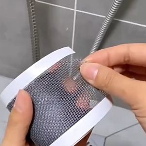 COD แผ่นตาข่ายกรองท่อระบายน้ำ/ล้างจาน/ทิ้ง พร้อมกาว แบบปรับความยาวได้ ป้องกันเส้นผมที่อุดตัน