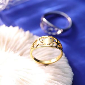 SKYRIM ปลาดาวแหวนเหล็กไทเทเนียมสแตนเลสเครื่องประดับแฟชั่นแหวนแบบปรับขนาดได้ทองเต่า