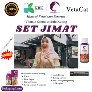 VetaCat Vitamin Kucing Cat Vitamin 60mL Set Jimat Vitamin Bulu Gemuk Kucing