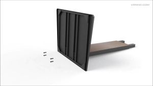 ENIX F7300-Matte Black & Maple Brown ขาตั้งทีวี 37-70 นิ้ว หนังสือแว่น Pure Flat Design ความกว้าง 600x400mm. ความกว้างกว่า 40kg = ไม่มีล้อ