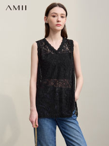 AMII | V-neck Paisley Lace Vest