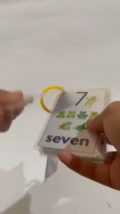 Laminated Educational Flash Cards for Early earning with binding ring