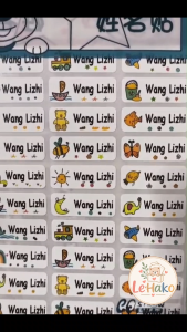 🇸🇬 Fast Shipping ★ Customised Name Sticker Children Stickers Kids Personalised Name Label Waterproof