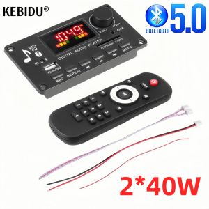 KEBIDU | Handsfree 80W Amplifier DIY MP3 WAV Decoder Board 12V Bluetooth USB FM AUX 3.5mm TF Radio For Car Music Speaker Recording