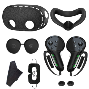 7in1 VR Accessories Kits for Meta Quest 3S Silicone Protective Cover VR Headset Lens Cap Protection Case for Meta Quest 3S