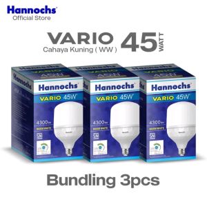 (LEBIH HEMAT)!!Hannochs Lampu Bohlam LED 3Pcs 4300ml Cahaya Putih
