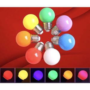 【COD&Ready】Rohstar E27 220V LED colorfull Led bulb 1W White yellowredwarm white green blue