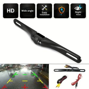 Car Rear View Metal License Plate Camera Backup Camera for Vehicle Multimedia MP5 4.3in 12.7cm 17.78cm Monitor for Pickup RV Van