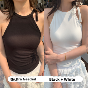 MiiOW | Cat Woman Neck Hanging Strap Vest Women Summer Outdoor Wear Beautiful Back Bra Integrated Inner Match Beautiful Back Sleeveless Top