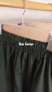 Rok Kargo Serut Tali Samping/Rok Skit Sile Korean/Rok Kekinian/Rok Trendi