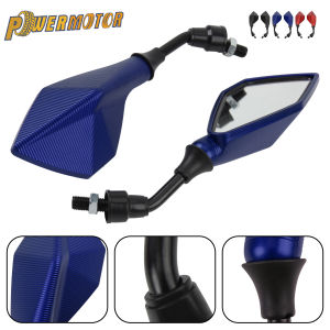 2Pcs 10MM Universal Motorcycle Rearview Mirror Wide Angle Adjustable For Scooter Electric Bike Moped ATV Modified Accessories