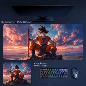 Bandai | Dragon Ball Goku Series Tấm Lót Chuột Bằng Da Cỡ Lớn Được Cá Nhân Hóa Tấm Lót Bàn Sáng Tạo Chống Trượt Có Giá Trị Cao